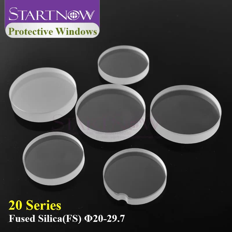 Startnow Cast Silica Laser Protective Windows for Laser Cutting Machine Head Parts WSX Raytools 25x3 28x4 Laser Debris Shield