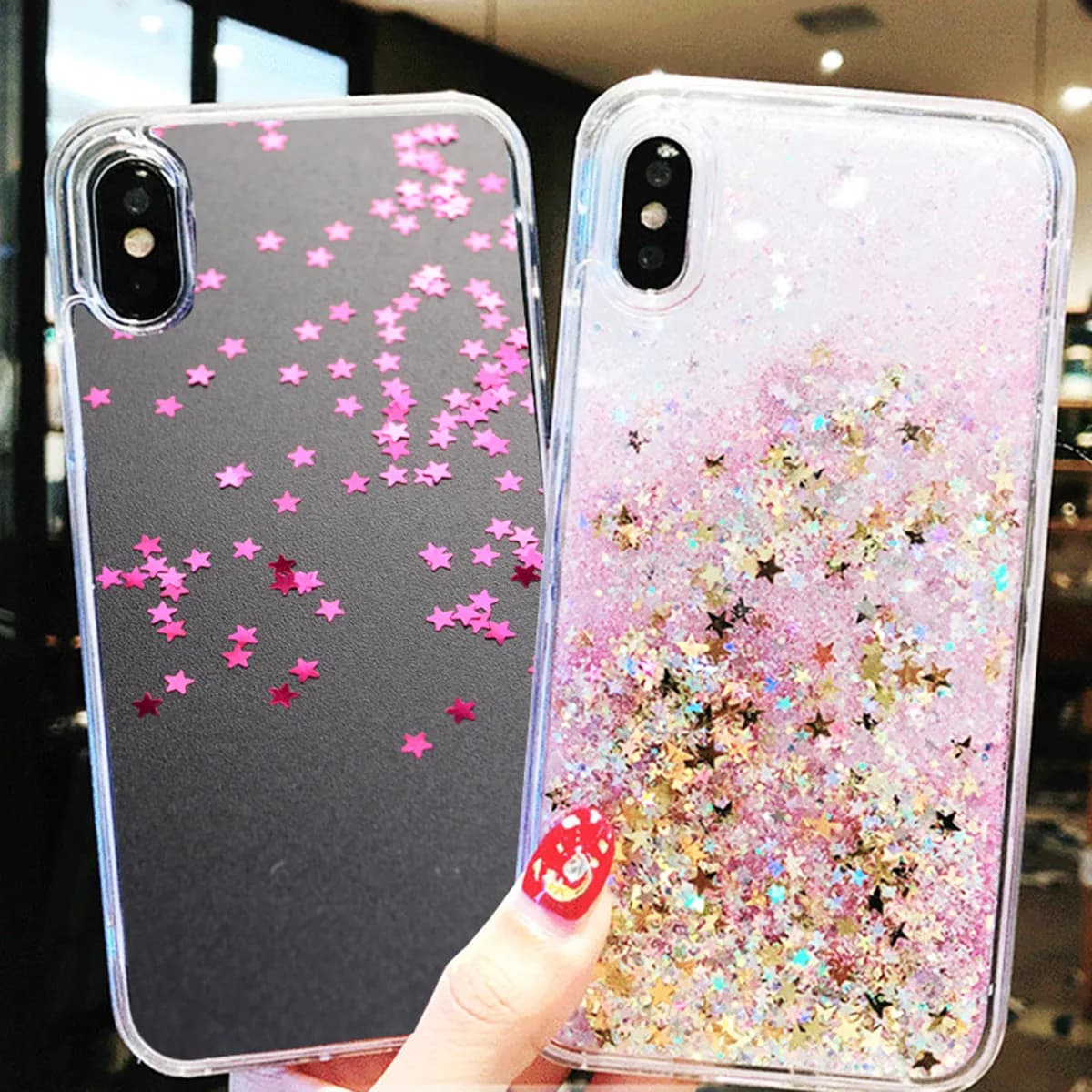 Star Shape Sequins to Five Pink Tips 3mm for Nail Art, Organizer, DIY, Cellular Accessories, Parties and Weddings