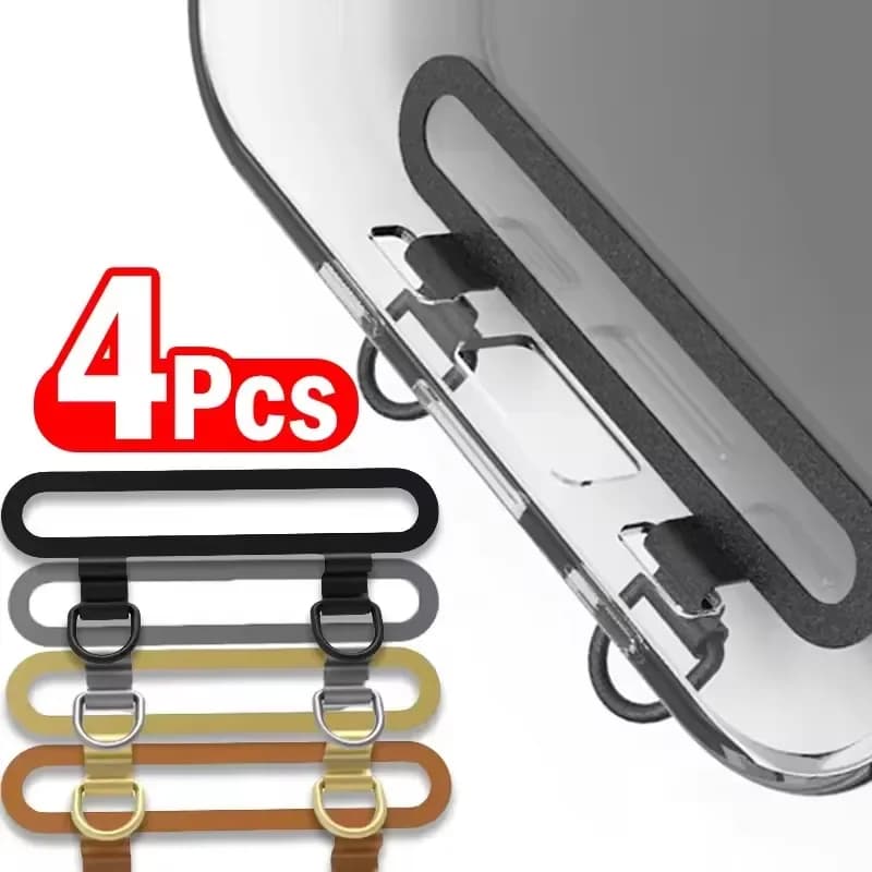 4/1 pz Ultra Sottile Cordino In Metallo Patch Per iPhone 16 15 14 13 Doppio Foro Cassa Del Telefono Appeso Carta di Connettore In Acciaio Inox guarnizione