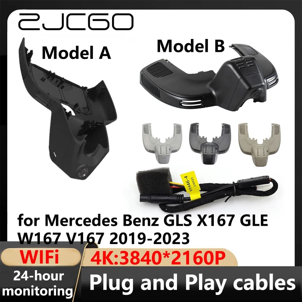 ZJCGO 4K Wifi 3840*2160 Auto DVR Dash Cam VCR for Mercedes Benz GLS X167 GLE W167 V167 2019- 2023