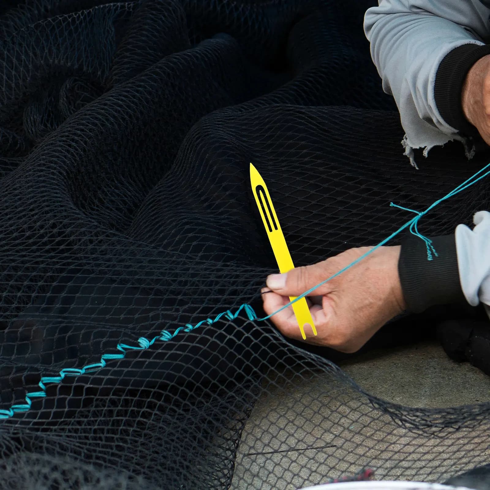 Strumento Portatile in Plastica per Riparazione Reti da Pesca, Ago per Riparazione Reti, Attrezzo per Riparare Reti da Pesca, Kit da Pesca