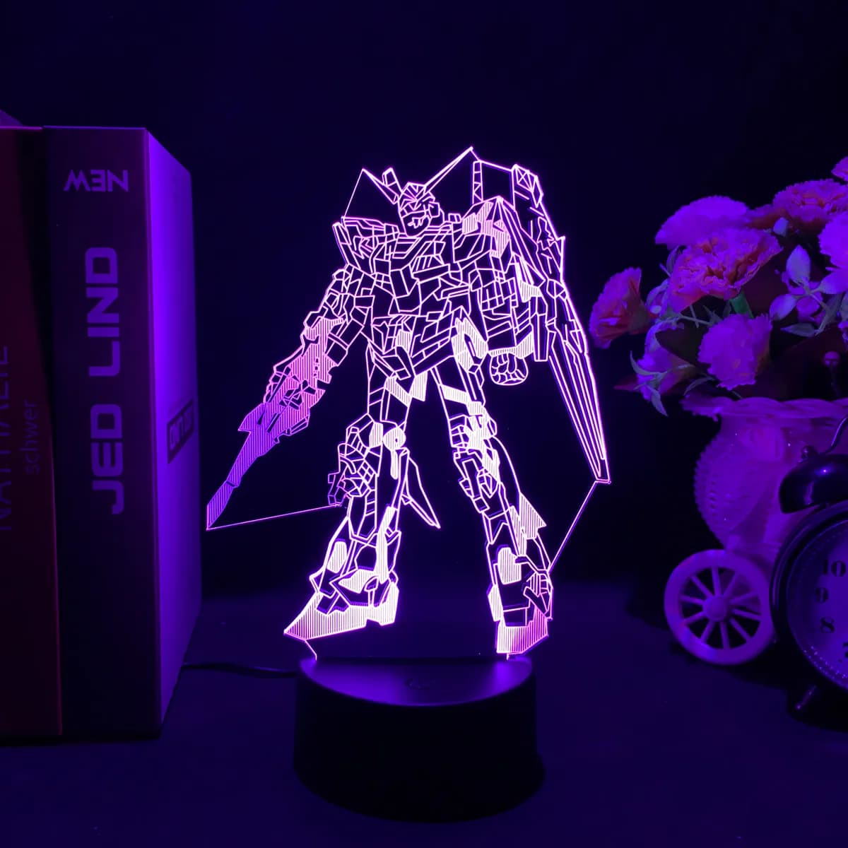 Anime Mobile Suit Gundam Led Acrilico Stand Gundam Action Figure Per Bambini Arredamento Camera Da Letto Luce Notturna Regalo Di Compleanno