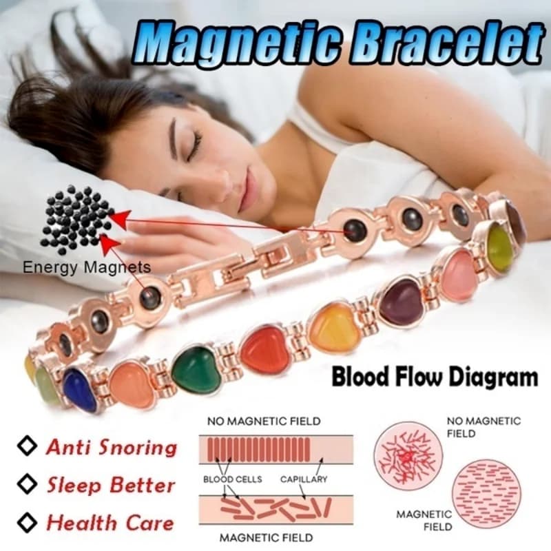 Naturale squisito opale occhio di gatto pietra placcato color oro braccialetto magnetico donne assistenza sanitaria perdita di peso gioielli anti-fatica