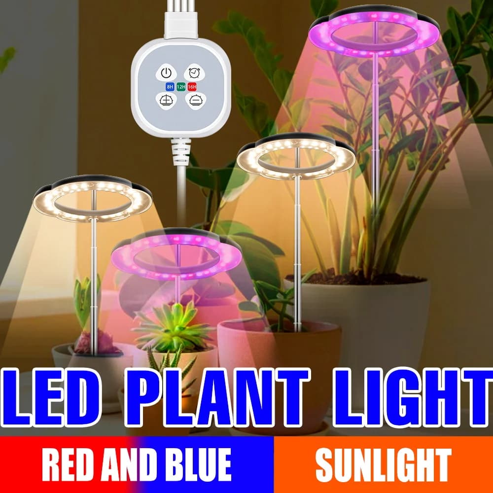 Lampada LED per Coltivazione Piante a Spettro Completo, 5V, per Semenzai, Coltivazione Idroponica, Piante Grasse, Cactus e Fiori in Vaso, Illuminazione Supplementare per Interni