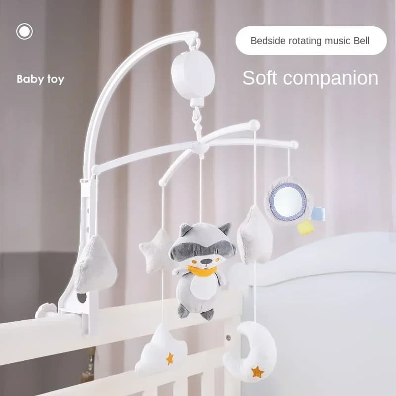 Giocattolo Sonaglino Mobile per Neonati, Giocattolo Rotante da Appendere, Decorazione Pieghevole per Lettino, Campanello per Seggiolino Auto, Giocattolo Sensoriale per Neonati, Regalo
