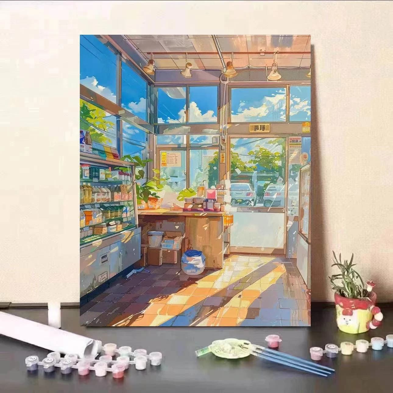 Healing Landscape Oil Painting By Numbers Modern Wall Decor for Living Room Bedroom Perfect Gift No Frame