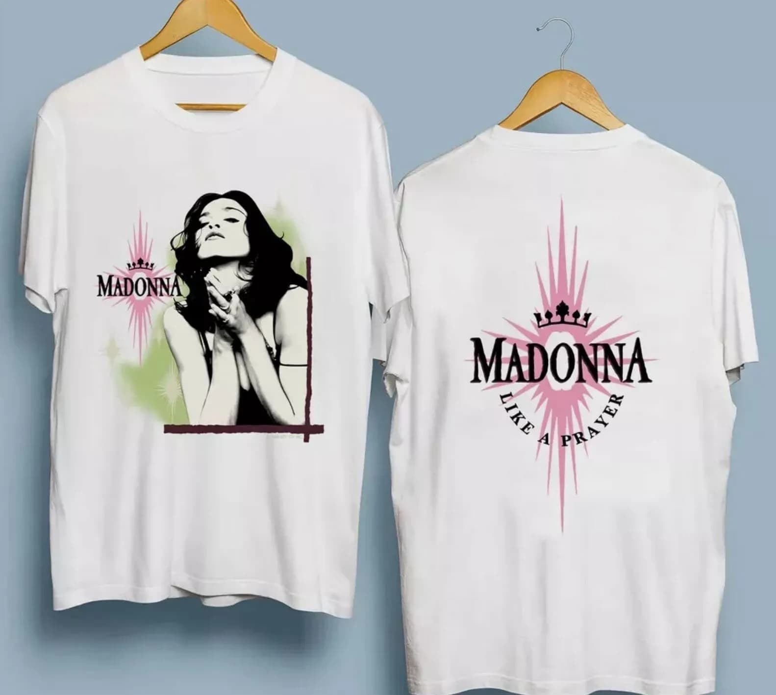 1989 Madonna Queen of Pop Like a Prayer White T-Shirt
