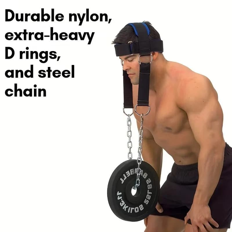 Heavy Duty Neck Cap - Adjustable Weighted Headgear with Barbell Plate Slots, Neck Strengthening & Impact Resistance Training