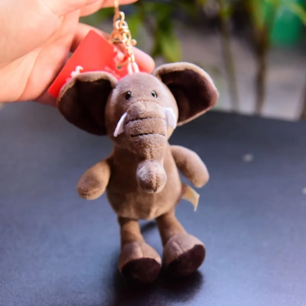 Animale di peluche Portachiavi di peluche Lupo Ippopotamo Koala Procione Foresta Animale Ciondolo Giungla Fratello 13 cm