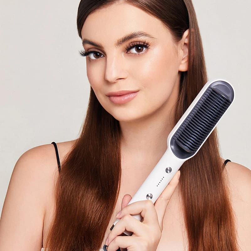 KSKIN hair plate hot sale 2 in 1 brush comb for professional hair multifunctional iron plate