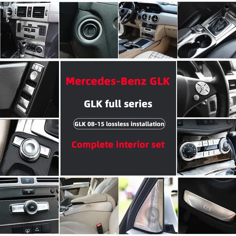 For Mercedes Benz GLK X204 2008-2012 2013 2014 2015, Auto Elevator Window Frame Flying Push Button Exit Air Rear Trim Cover Horn