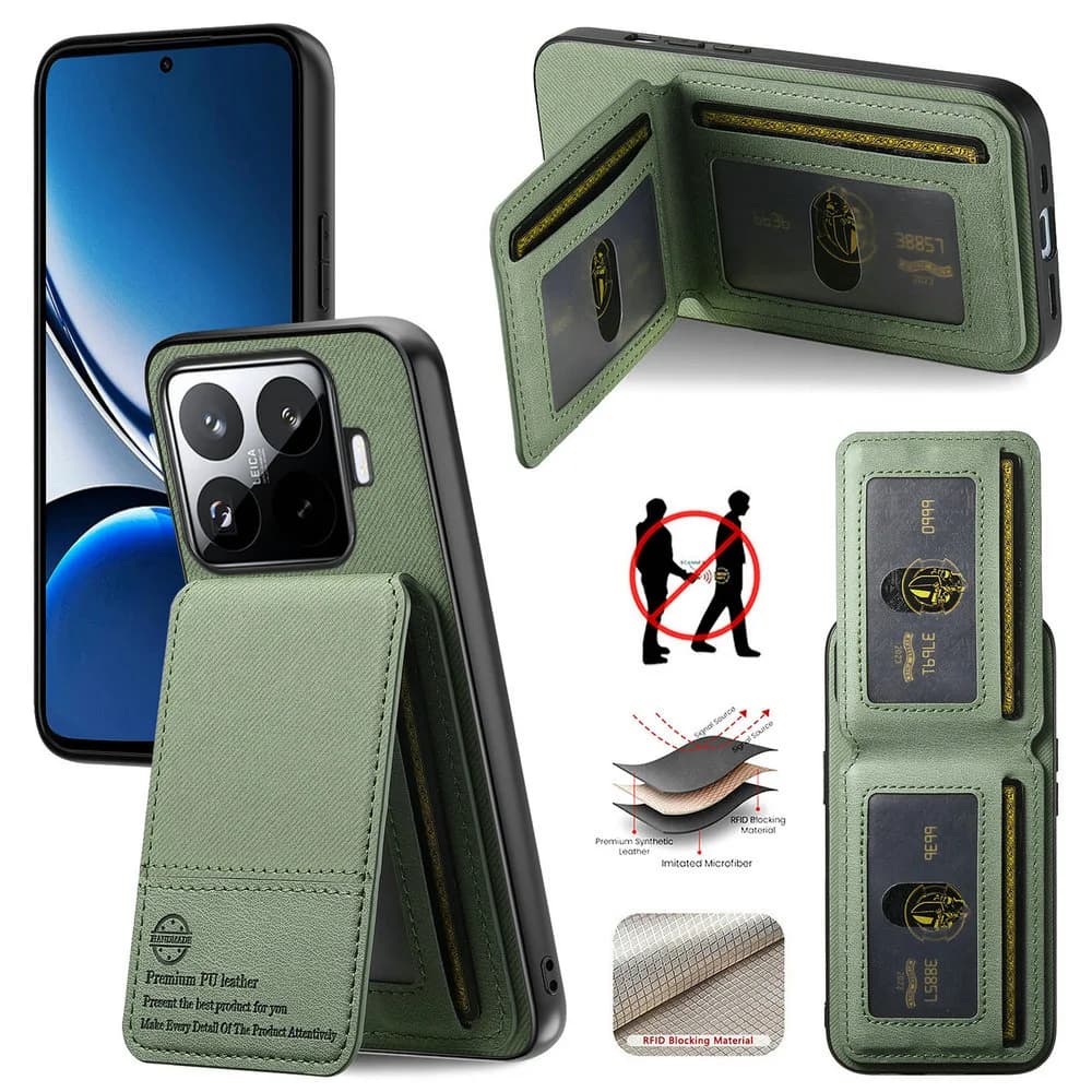 Per Xiaomi 15T Pro 5G Custodia di lusso in pelle RFID Card Pannello posteriore Xiaomi 15T Pro Custodia Mi Phone T15 15 T Magnete Flip Portafoglio Cover