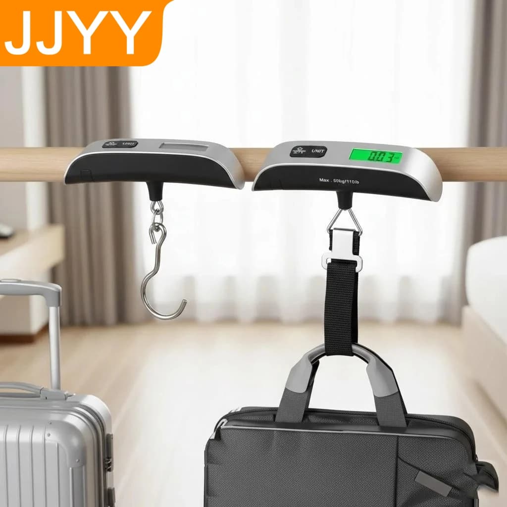 Bilancia Digitale Portatile da 50g a 50kg, Bilancia a Sospensione per Bagagli, Valigie, Cucina e Uso Domestico