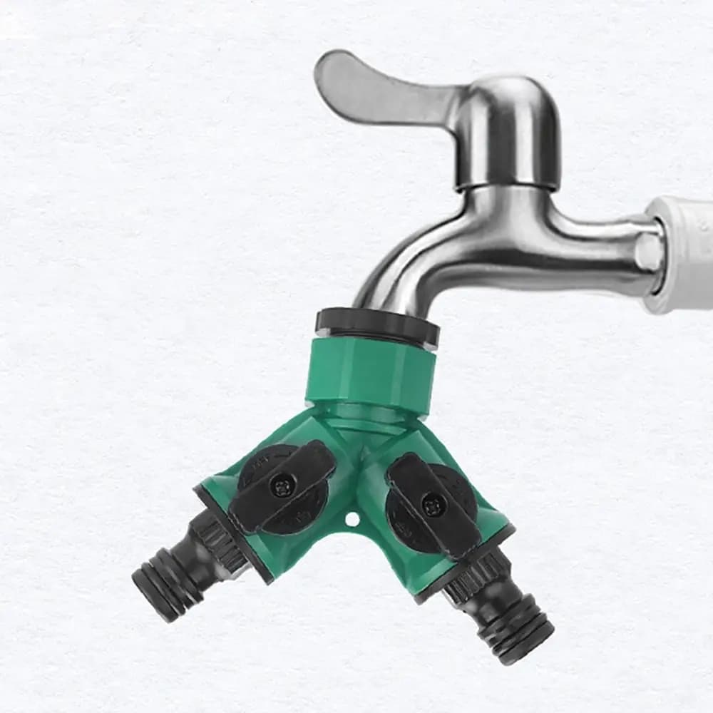 1 pz con rubinetto connettore rapido acqua accensione/spegnimento rapido connettore per tubo da giardino a tenuta stagna tipo Y 1/2 "3/4" divisore per tubo flessibile