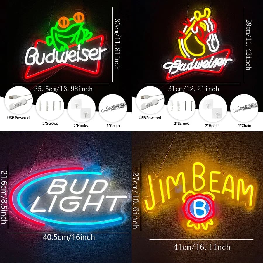Insegna al neon a led per birra, per uomo, grotta, camera da letto, bar, pub, bistrot, negozio, festa, decorazione da parete, insegna al neon per birra,