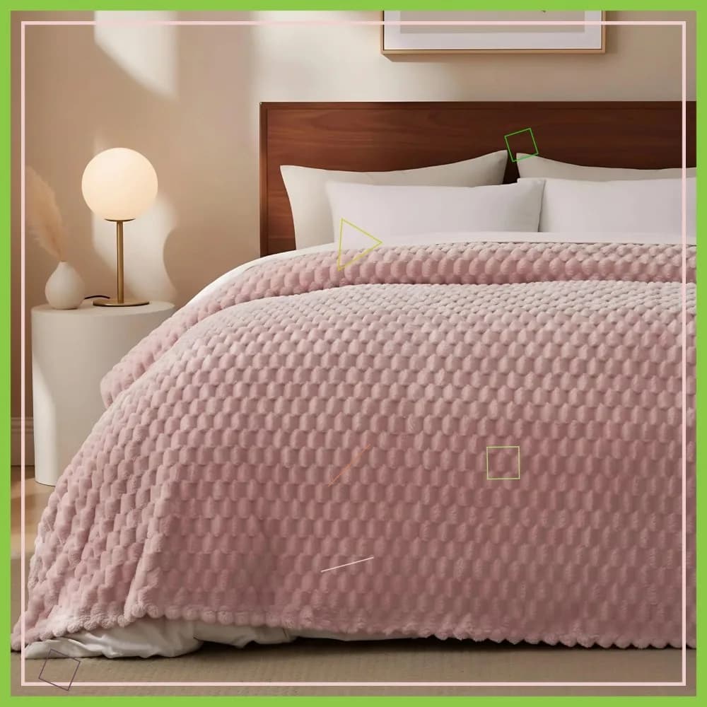 Coperta Riscaldante Misura Singola 62x84 Pollici, 10 Livelli di Riscaldamento e Spegnimento Automatico, Regalo Accogliente in Pile a Riscaldamento Rapido, Lavabile in Lavatrice, Rosa