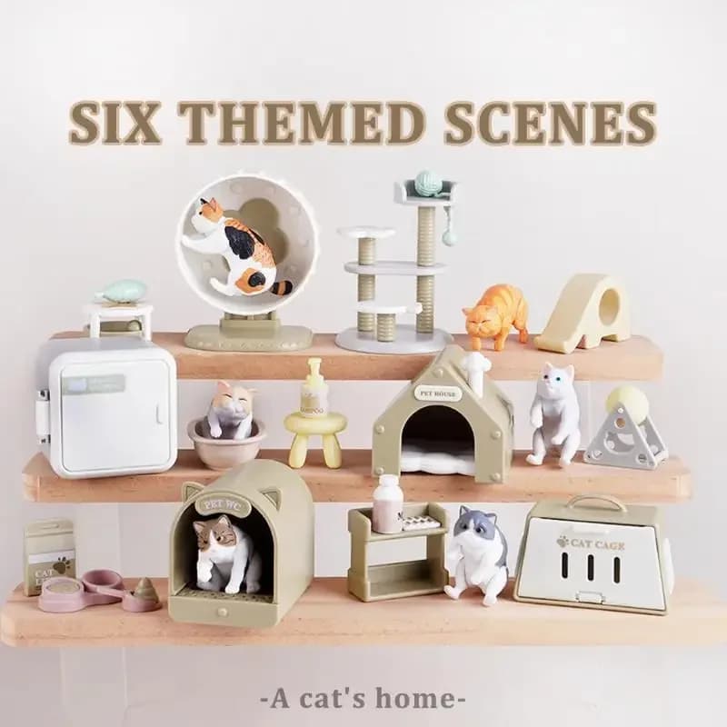 1 set di accessori per modelli di raschietto per alberi per gatti in miniatura per casa delle bambole per decorazioni per bambini, giochi di finzione, giocattoli regalo