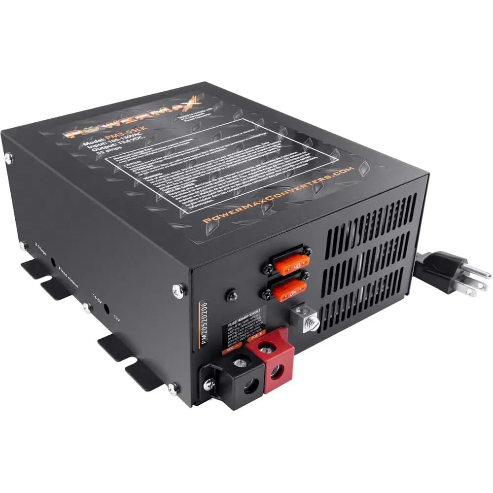 Alimentatore PM3-35 | Convertitore CA-CC (caricabatteria da 110/120 V CA a CC 0-12 Volt, 35 A) con modalità di ricarica intelligente a 3 stadi | Bui