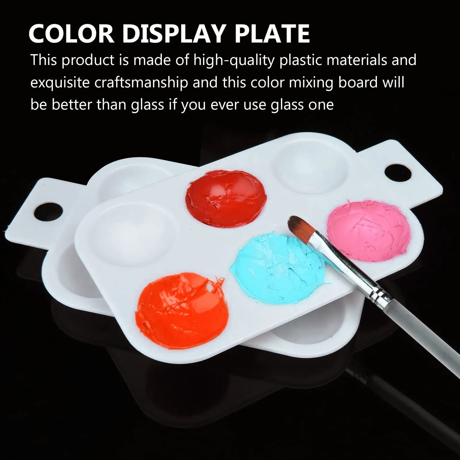 10Pcs Premium Plastic Painting Tray Color Mixer for Watercolor Oil Acrylic Art Studio Home School Use Sturdy Art