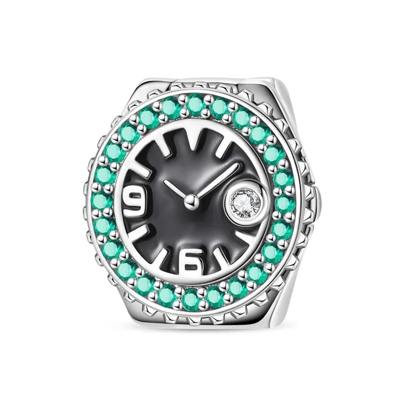 New 925 Sterling Silver Watch Charms Beads Zircon Dangle Fit 3mm Original Bracelet DIY Women Fine Birthday Jewelry Gifts
