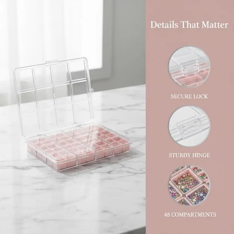 Espositore per Gioielli e Orecchini con Design Trasparente per Conservazione Completa di Accessori per Unghie