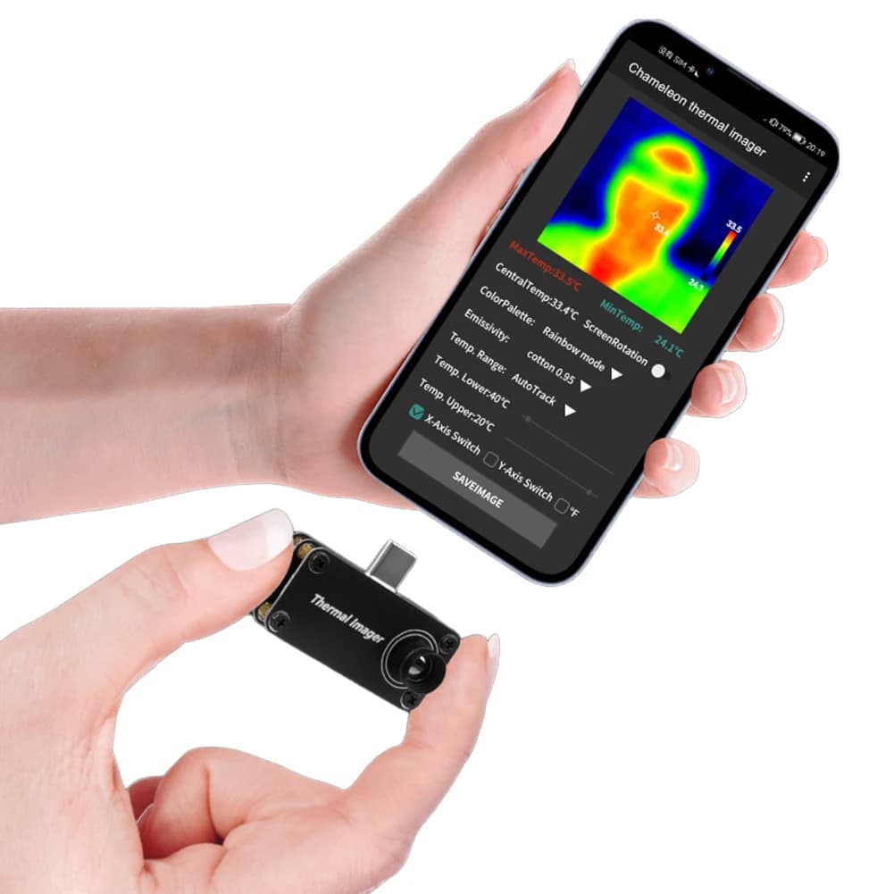 Mobile Thermocamera Type-C -20~1000°C ° Infrared Thermal Camera C 32*32 Pixel for Android Smartphone