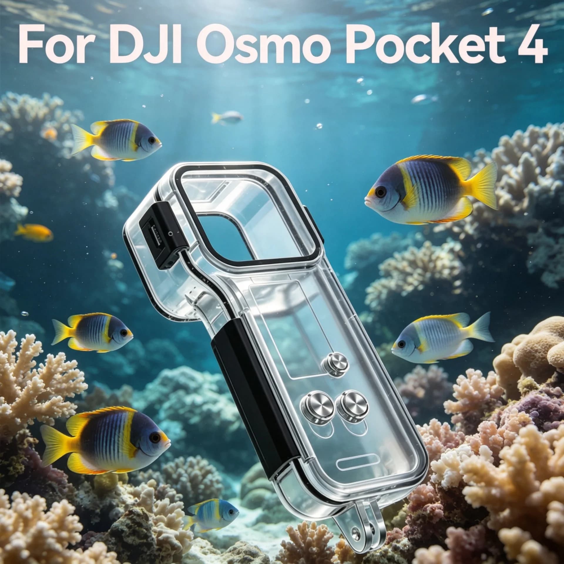 50M Underwater Diving Waterproof Protective Housing Shell Case Fit DJI OSMO Pocket 4 Outdoor Snorkeling Camera Accessories