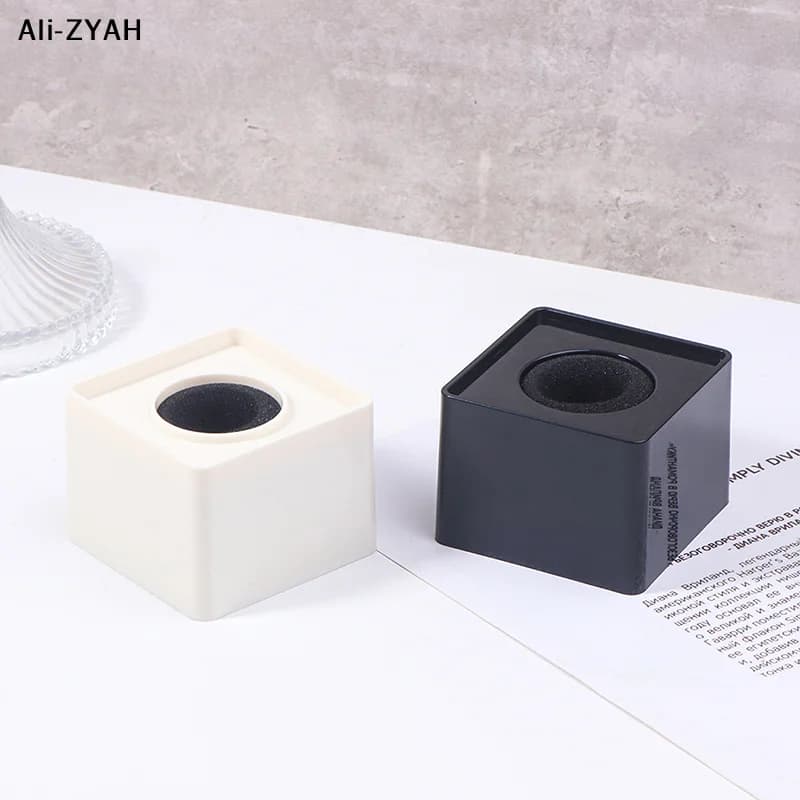 【Z】1 Pezzo Cubo Porta Microfono Quadrato per Interviste, Accessori per Reporter e Stazioni Radiofoniche