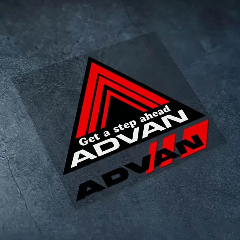 Wheel Brand Sponsor Stickers Car Triangular Warning Decals Motorcycle Reflective Sticker for Car Window Glass Fuel Tank Cap