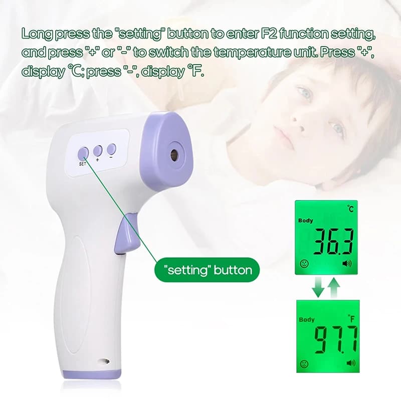 Medical Digital Infrared Fever Thermometer for Adults Contactless Portable Front Thermometer Quick Temperature Measurement