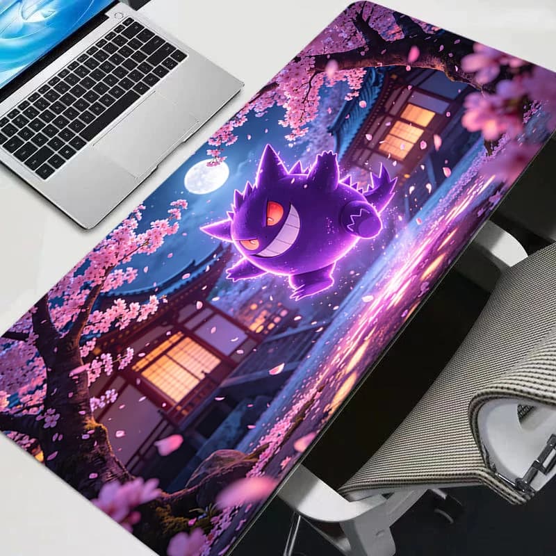 Mouse Pad Kawaii Gaming Accessories PC Computer Keyboard Gamer Desk Mat alfombrilla xxl Rug G-Gengar cherry blossom Mousepad