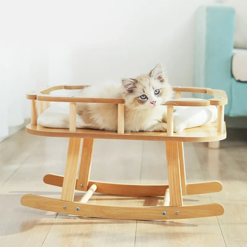 Lettino per gatti, amaca in legno per animali domestici, disponibile per tutte le stagioni, altalena estiva per gatti, semplice e grande lettino scuotibile, forniture per animali.