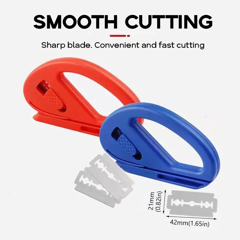 2Pcs Car Vinyl Wrap Knife Safety Cutter Carbon Fiber Vinyl Wrap Film Cutting Tool Wrapping Paper Cutter for Car Sticker