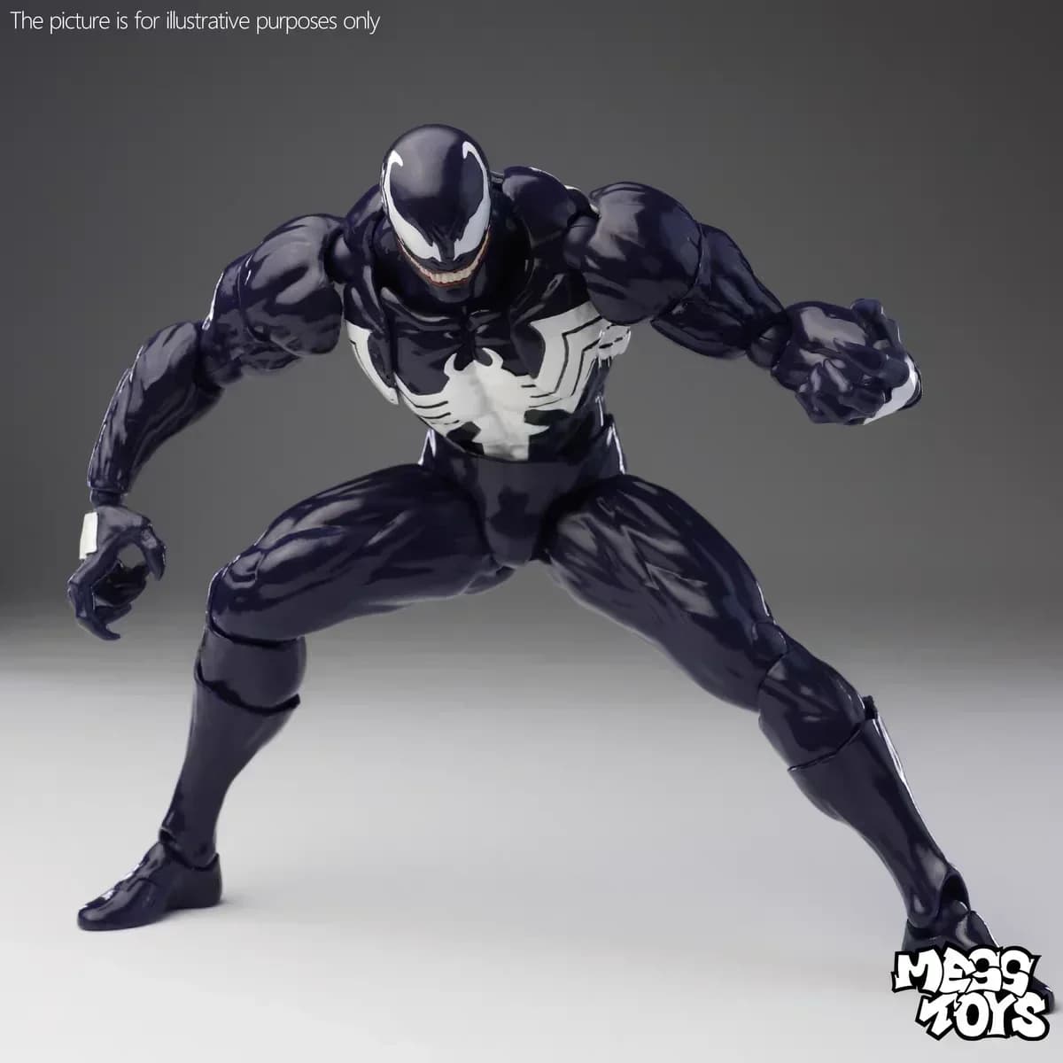 Hot Mess Toys Venom Lethal Neighbor Symbiotic Black Suit Spider Man Messtoys Spiderman Anime Action Figure Model Doll Gifts Toys