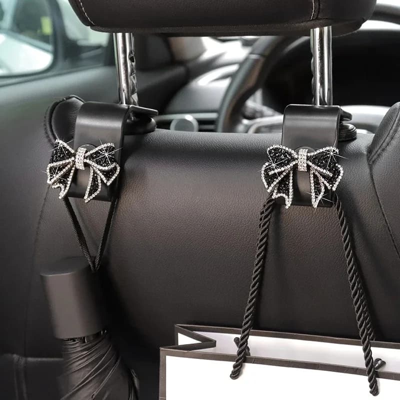 1/2 pezzi carino ganci per sedili di sicurezza supporto per testa di veicolo organizzatore borsa per grucce per generi alimentari accessori per auto ganci per arco diamant forniture di stoccaggio