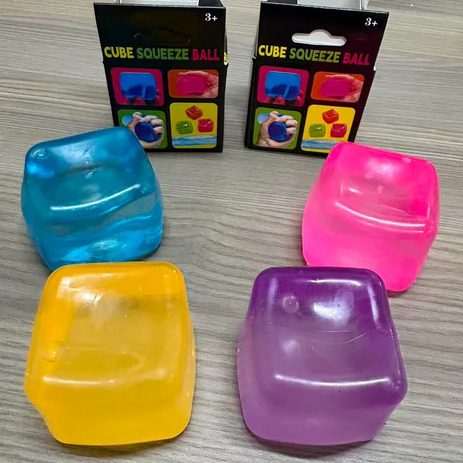 Giocattoli Antistress a Forma di Cubetto di Ghiaccio Morbido per Ansia, ADHD, Palline Antistress per Bambini e Adulti, Regali e Gadget per Feste