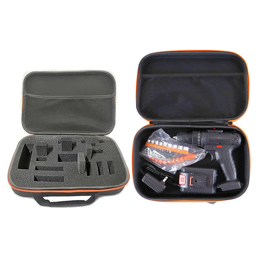 Custodia per attrezzi antiurto con custodia in schiuma impermeabile EVA borsa rigida con cerniera per Kit di attrezzi da trapano custodia per il trasporto per fotocamera