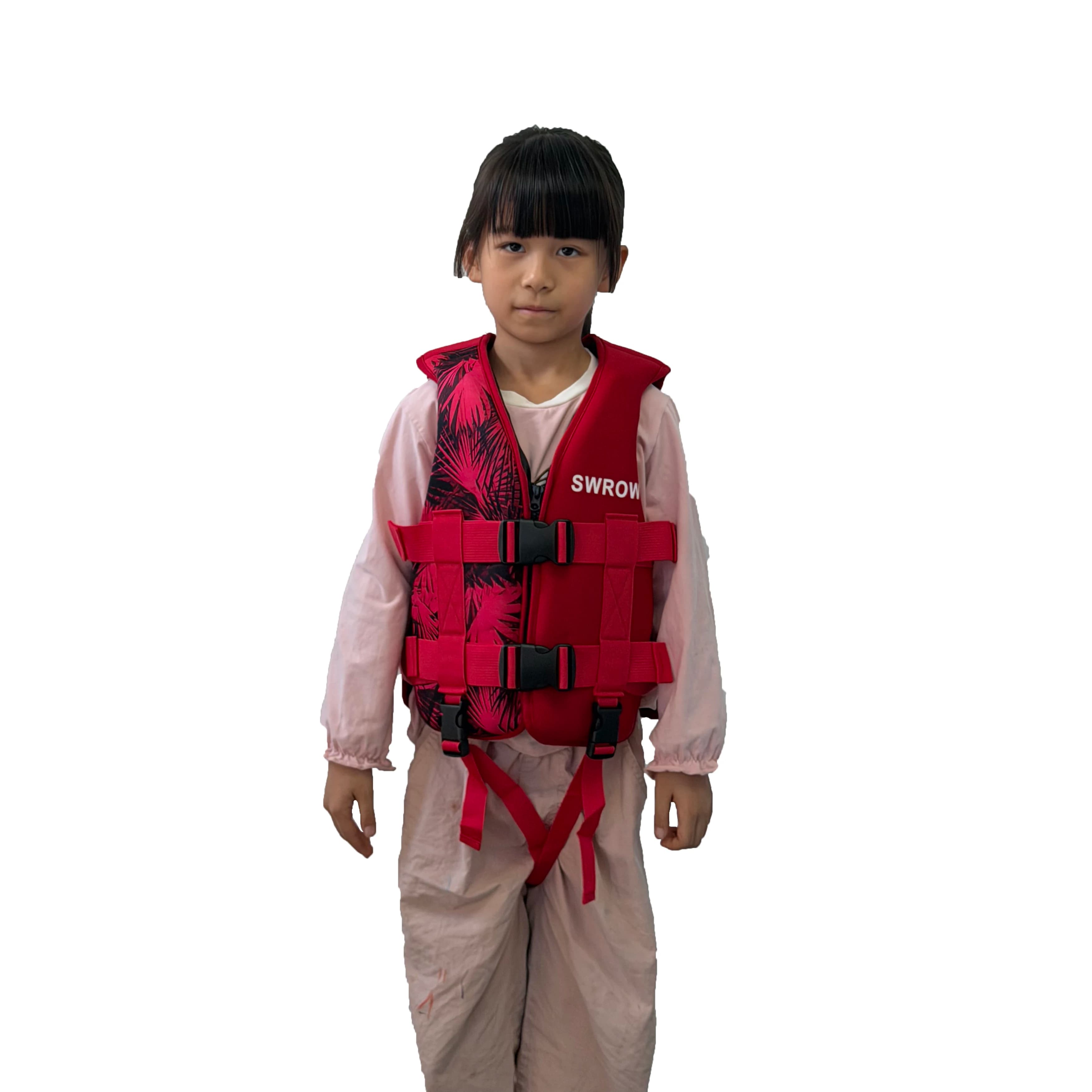 Giubbotto di Salvataggio in Neoprene per Bambini, Gilet Galleggiante per Ragazzi e Ragazze, Gilet da Surf, Ausilio per Nuoto e Galleggiamento