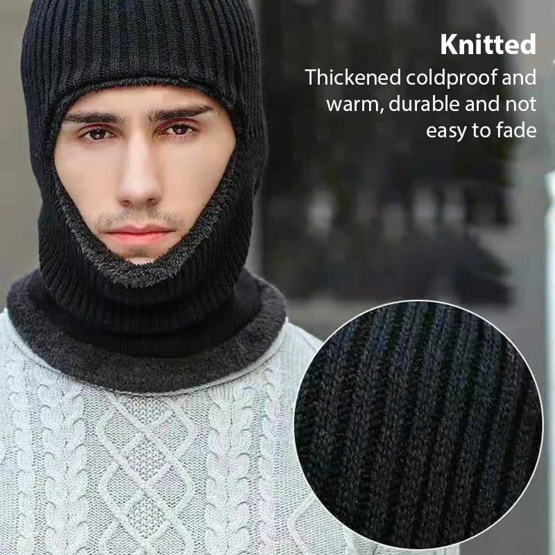 Unisex Winter Knitted Balaclava Mask Thickened Windproof Warm Cycling Full Face Cover Women Men Thermal Outdoor Sports Mask