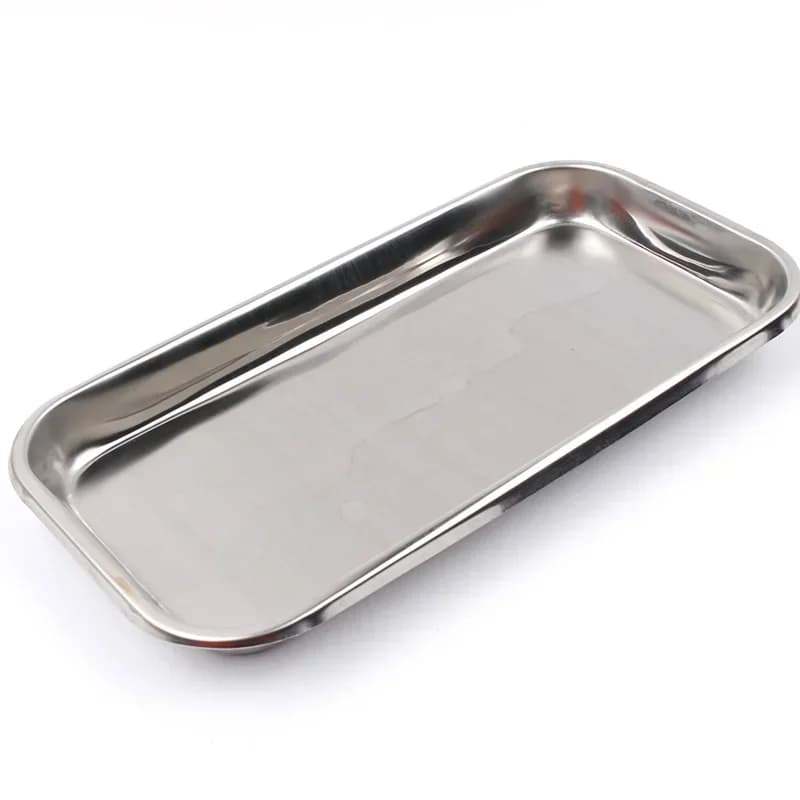 1PC Stainless Steel Tray Cosmetic Tattoo Equipment Medical Surgery Dental Tray Tool Fin Nail Tray