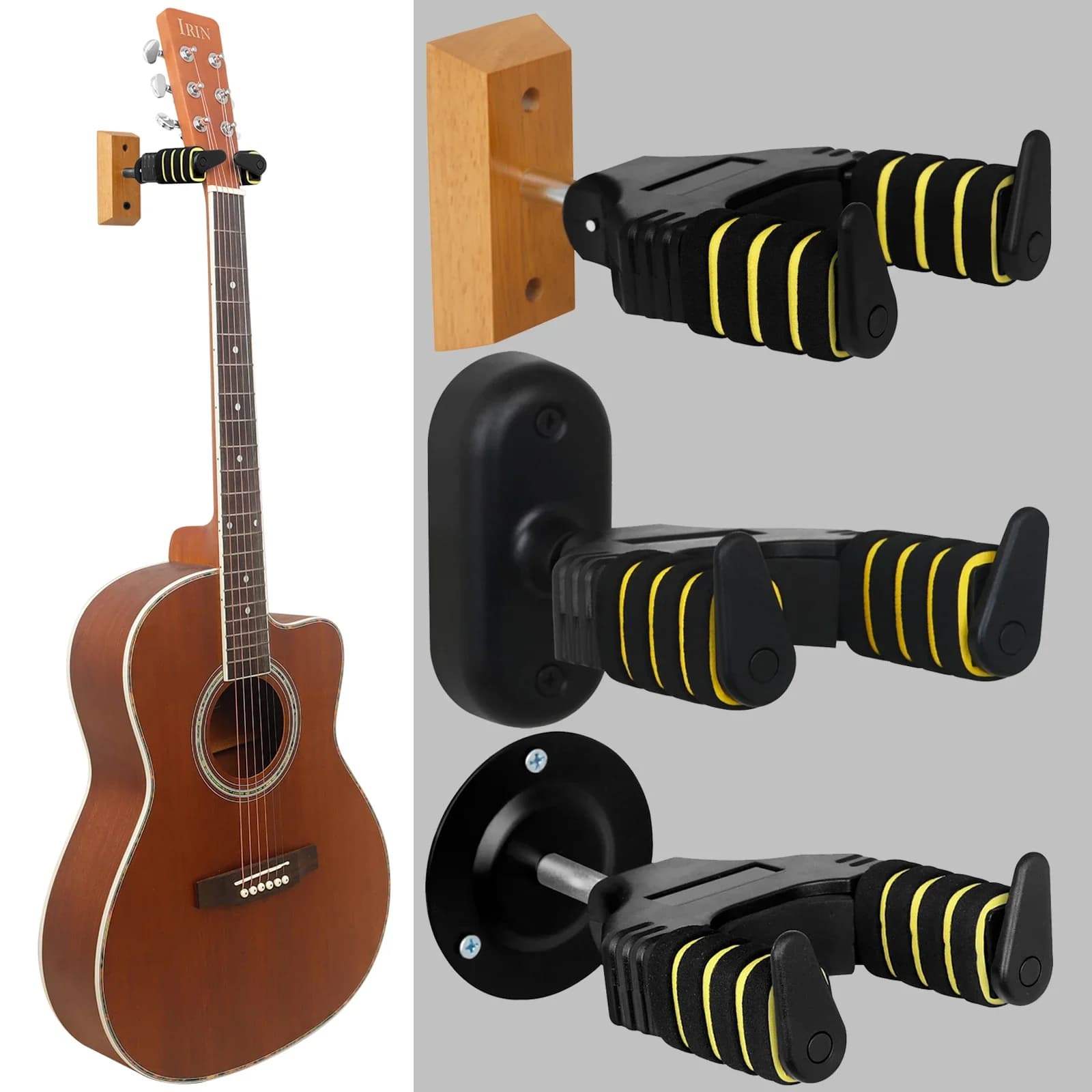 2/4/6/10Pcs gancio per montaggio a parete per chitarra gancio per chitarra gancio da parete per chitarre acustiche elettriche basso mandolino Banjo Ukulele Stand