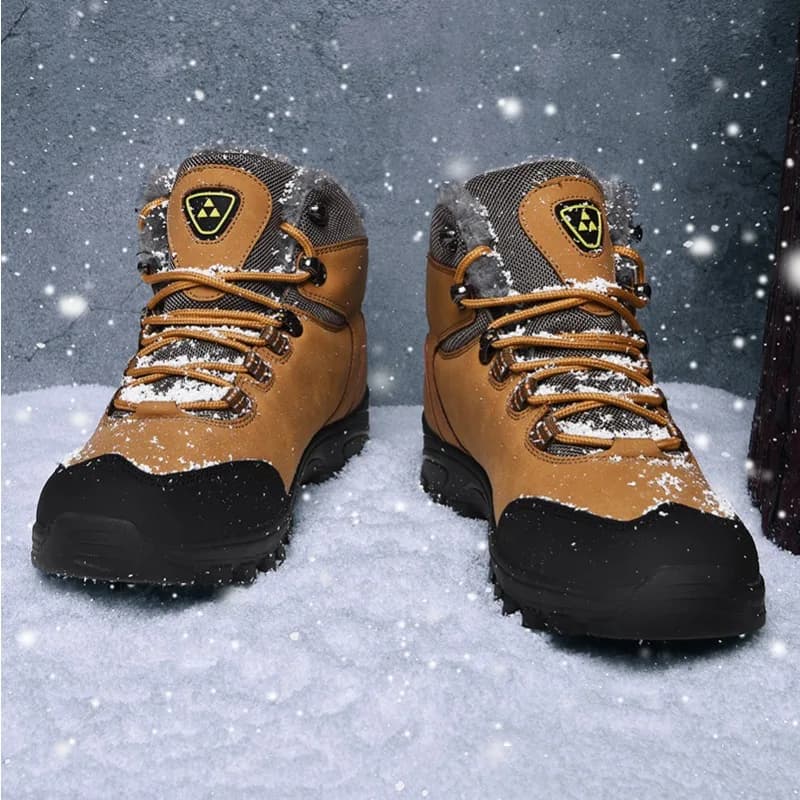 ELUVA Stivali invernali da uomo Scarpe da trekking termiche Stivali da alpinismo antiscivolo impermeabili Stivali da neve leggeri per uomo all'aperto