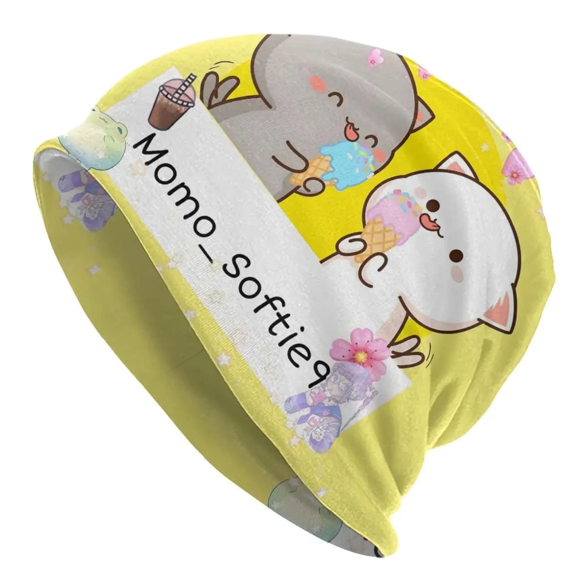 Boba Mochi Pesca E Goma Di Berretti Berretti Per Hip Hop Inverno Caldo Cappello di Lavoro A Maglia Per Adulti Anime Panda Bubu Dudu Orso Cappelli Cofano
