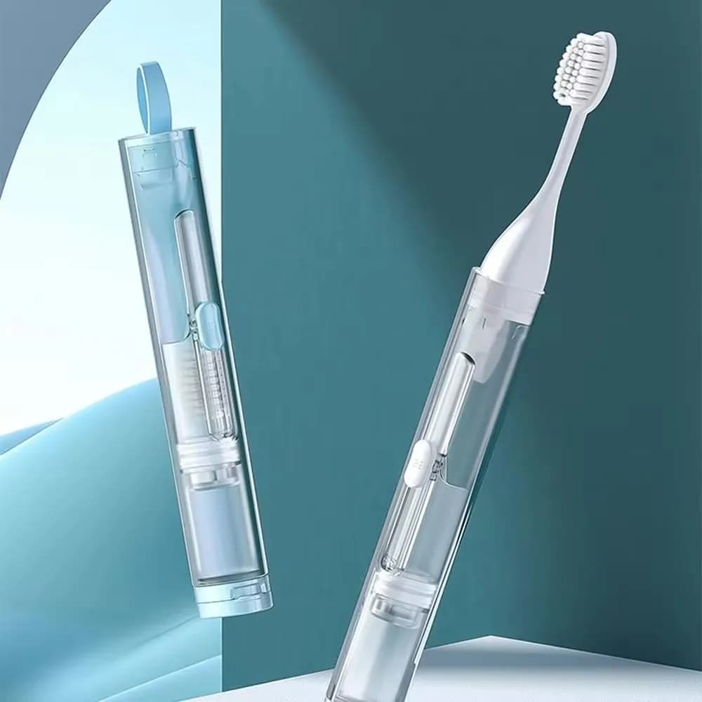 1 pz nuovo Set di spazzolini da denti pieghevoli creativi può contenere dentifricio spazzolino da viaggio portatile strumenti per la pulizia orale accessori per spazzolini da denti