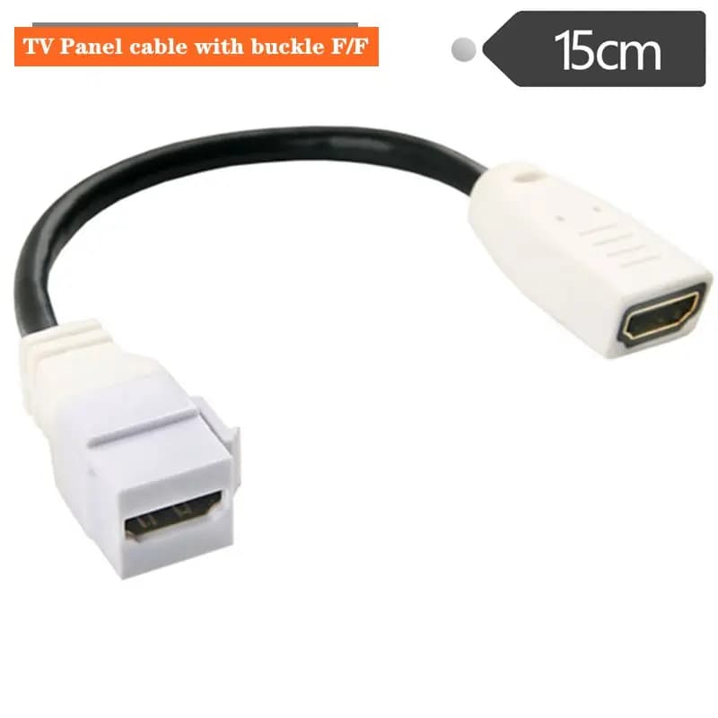 HDMI compatible cable socket female head with buckle panel cable for female port compatible cable HDMI straight panel cable
