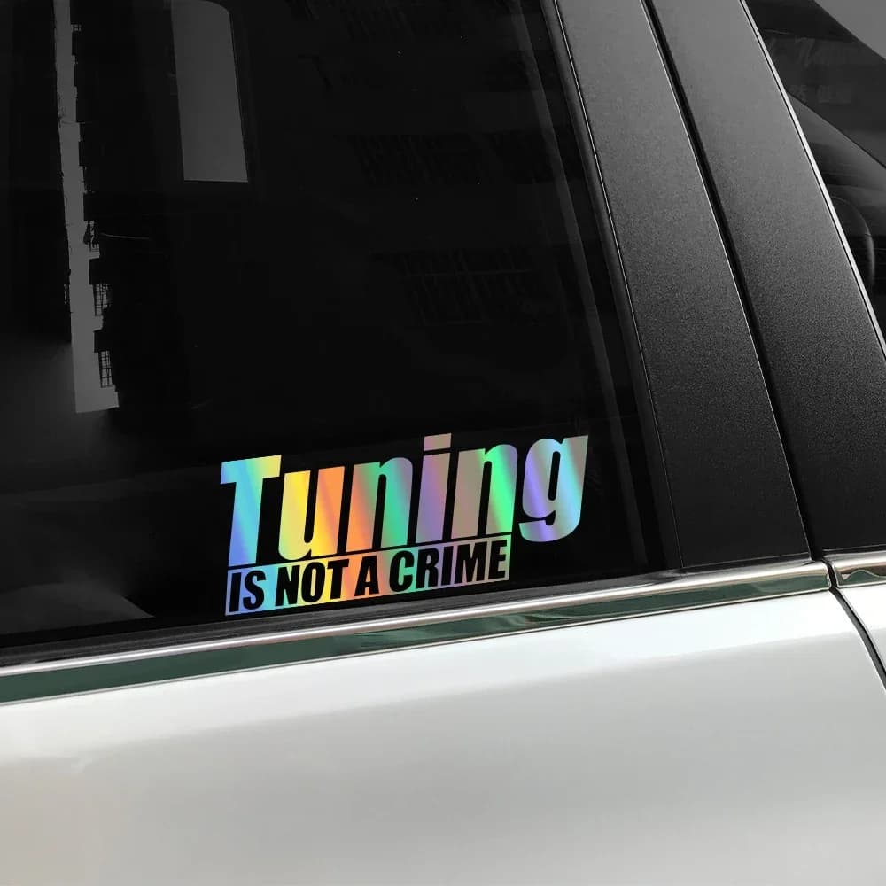 Car Sticker TUNING IS NOT CRIME Vinyl Decal Waterproof Auto Body Window Personalized Car-Styling Creative Decoration Accessories