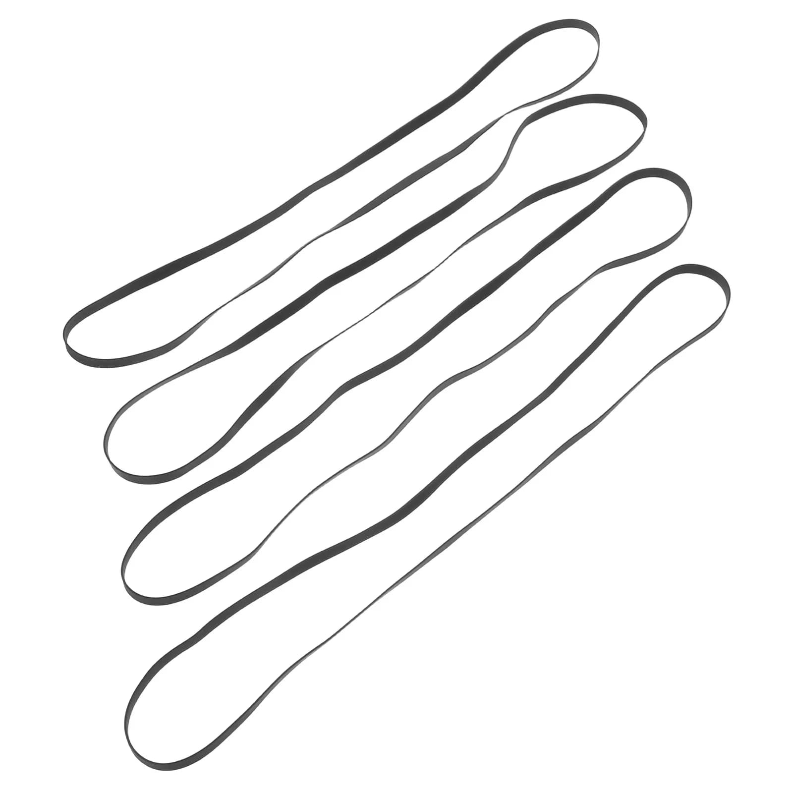 4 Pezzi Cinghia Piatta in Gomma per Giradischi, Larghezza 5mm, Ricambio Universale per Cinghia di Trasmissione Fonografo, Riparazione Fai-da-te per Giradischi Vintage, Audio