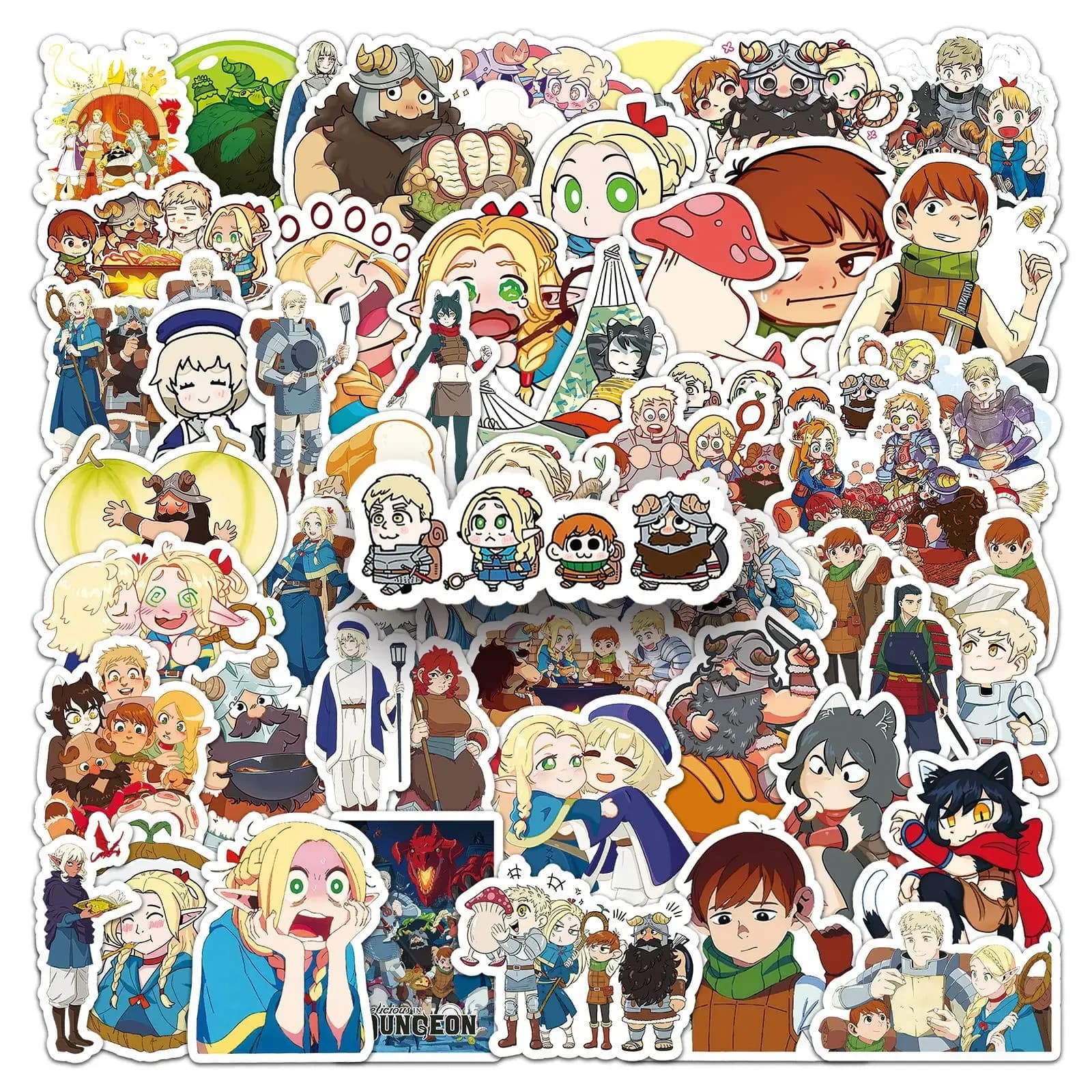 50 pezzi cartone animato delizioso in Dungeon anime adesivi decalcomanie giocattoli valigia fai da te skateboard telefono bagagli adesivi bici regalo per bambini