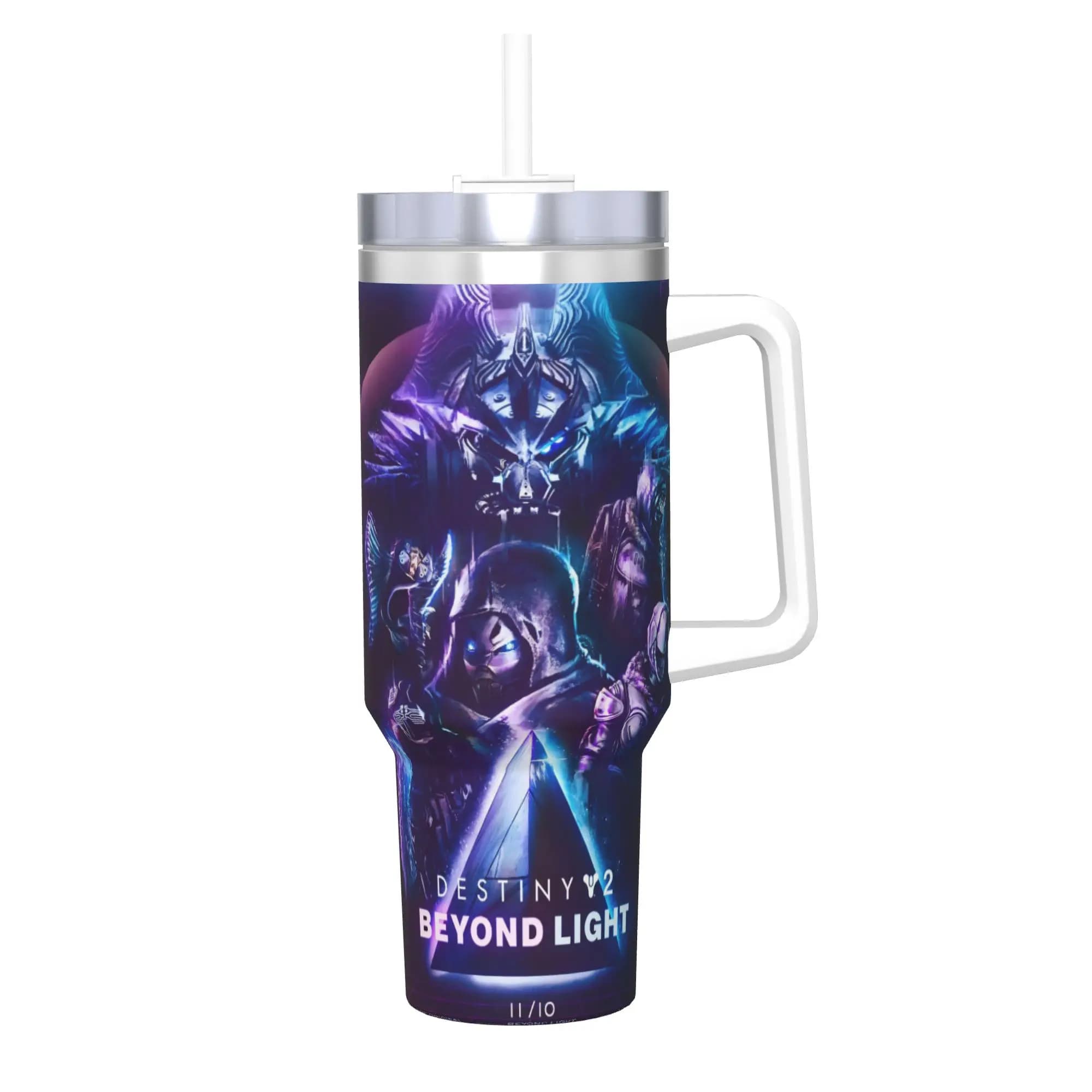 Destiny 2 Games Insulated Tumbler with Straws Vacuum Thermal Mug Double Wall Car Bottle Cups 20oz