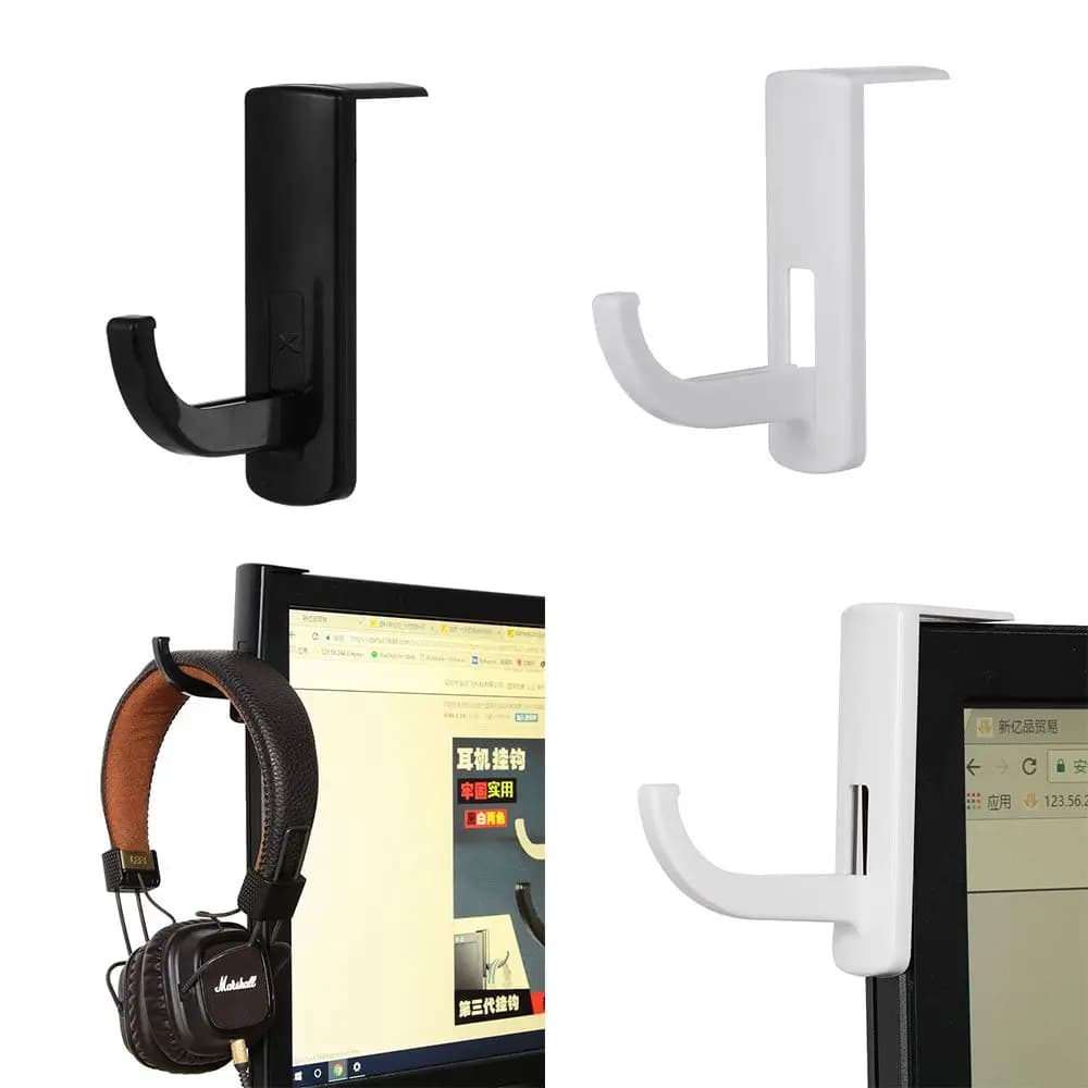 Supporto per Monitor Domestico, Gancio per Cuffie, Accessori per Auricolari, Supporto in Plastica - 1 Pezzo Nuovo e Pratico